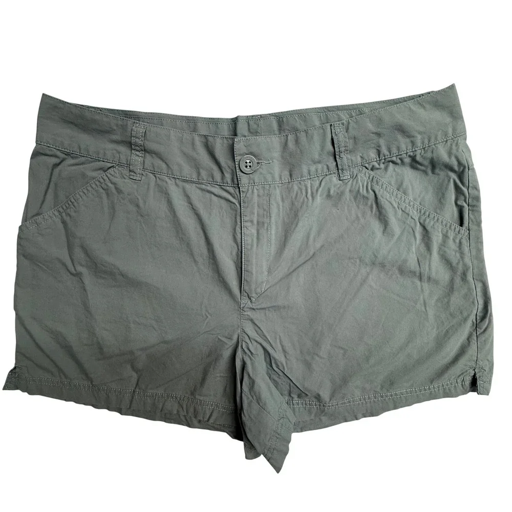 Columbia Womens Gray Hiking Shorts Size 14 Outdoor Lightweight Trekking 3 Inseam
